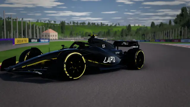 The LAP13 car in black and gold at Spa