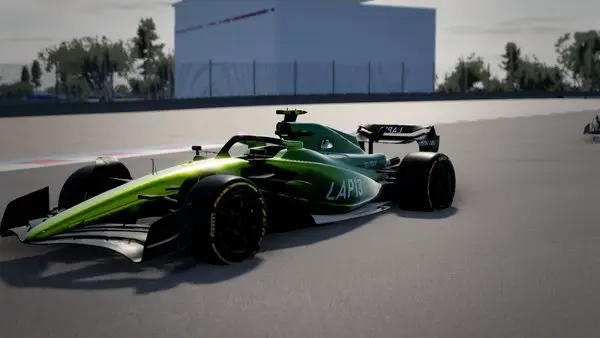 The car painted green and lime