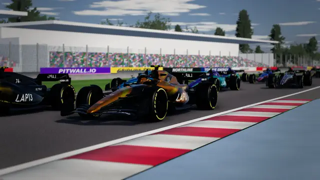 The pack braking into the first chicane at Monza